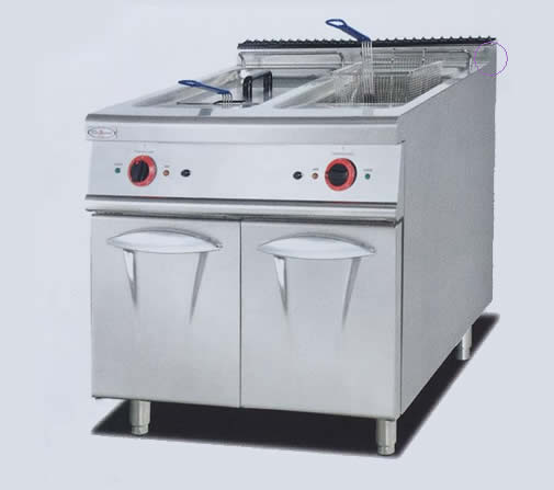 立式櫃體雙杠電炸爐